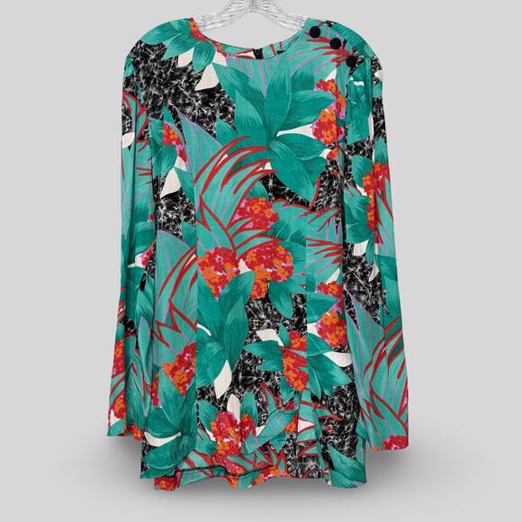 Vintage P.J. Klein Tropical Print Mini Dress - Picture 5 of 5